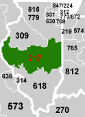 217 Area Code Map – Zip Code Map